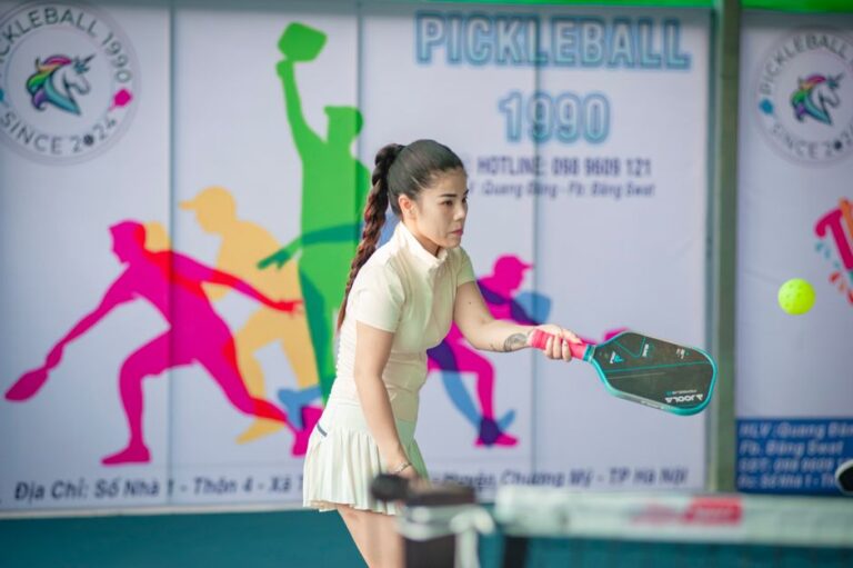 Player in a split-step ready position