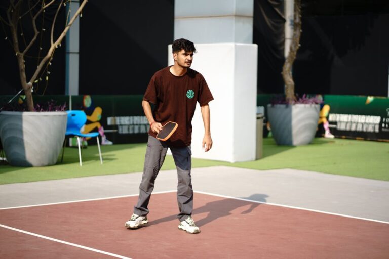 Pickleball player moving through the transition zone