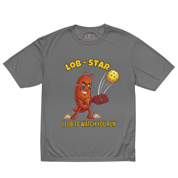 unisex-performance-crew-neck-t-shirt-graphite-front-6a85f39fe2690.jpg Lob Star — Funny Pickleball T-Shirt