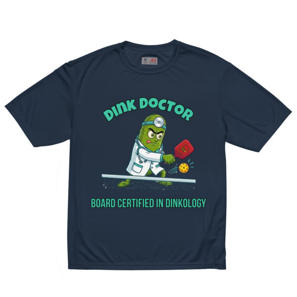 unisex-performance-crew-neck-t-shirt-navy-front-6a85f3a02af94.jpg Dink Doctor — Funny Pickleball T-Shirt