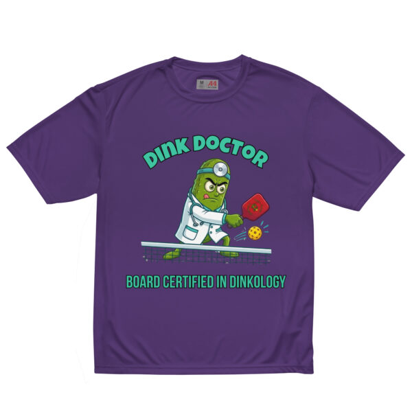unisex-performance-crew-neck-t-shirt-purple-front-6a85f3a02afcc.jpg Dink Doctor — Funny Pickleball T-Shirt