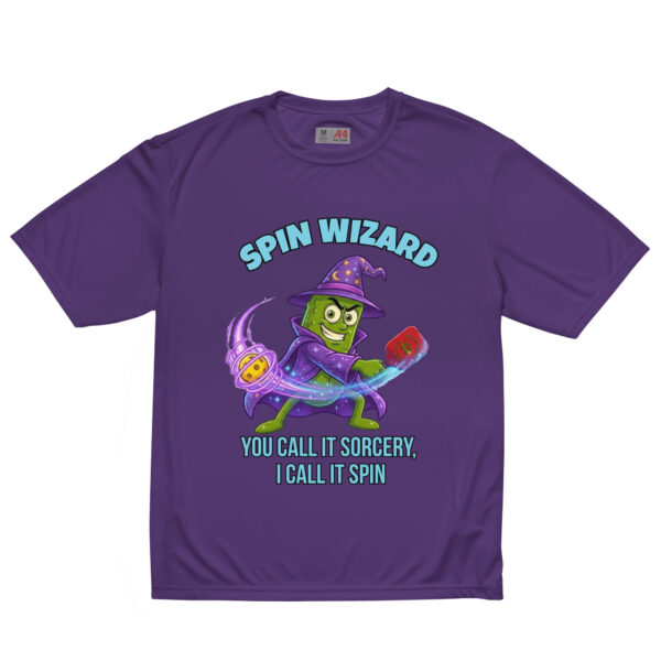unisex-performance-crew-neck-t-shirt-purple-front-6a85f3a120ed2.jpg Spin Wizard — Funny Pickleball T-Shirt
