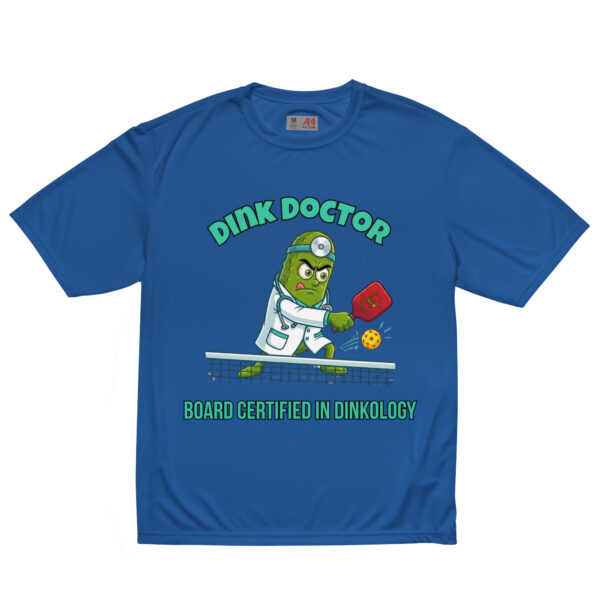 unisex-performance-crew-neck-t-shirt-royal-front-6a85f3a02afe6.jpg Dink Doctor — Funny Pickleball T-Shirt