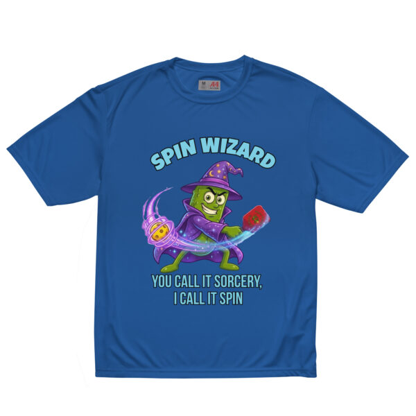 unisex-performance-crew-neck-t-shirt-royal-front-6a85f3a120efd.jpg Spin Wizard — Funny Pickleball T-Shirt