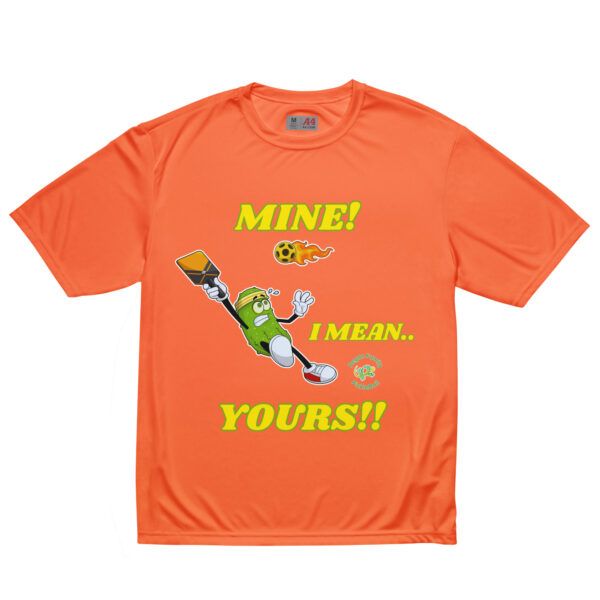 unisex-performance-crew-neck-t-shirt-safety-orange-front-6a85f3a1e4b54.jpg Mine — Funny Pickleball T-Shirt
