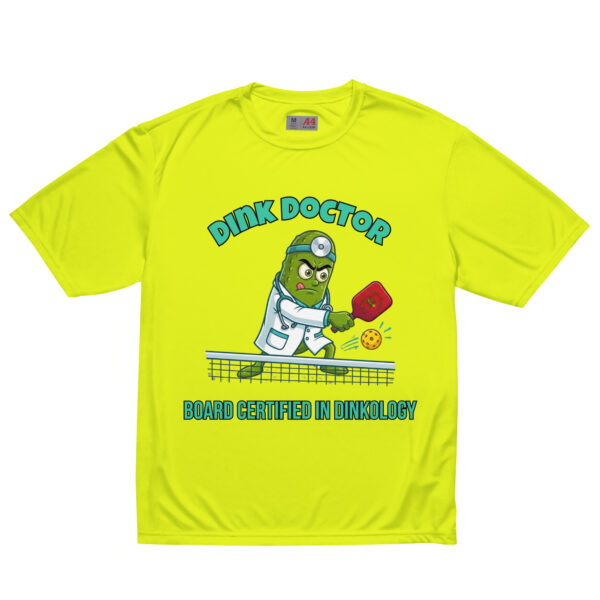 unisex-performance-crew-neck-t-shirt-safety-yellow-front-6a85f3a02b01a.jpg Dink Doctor — Funny Pickleball T-Shirt