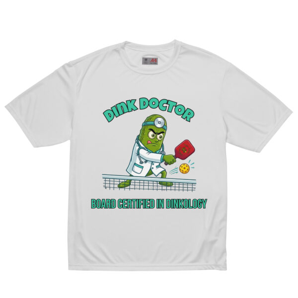 unisex-performance-crew-neck-t-shirt-silver-front-6a85f3a02b034.jpg Dink Doctor — Funny Pickleball T-Shirt