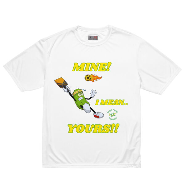 unisex-performance-crew-neck-t-shirt-white-front-6a85f3a1e4ba4.jpg Mine — Funny Pickleball T-Shirt